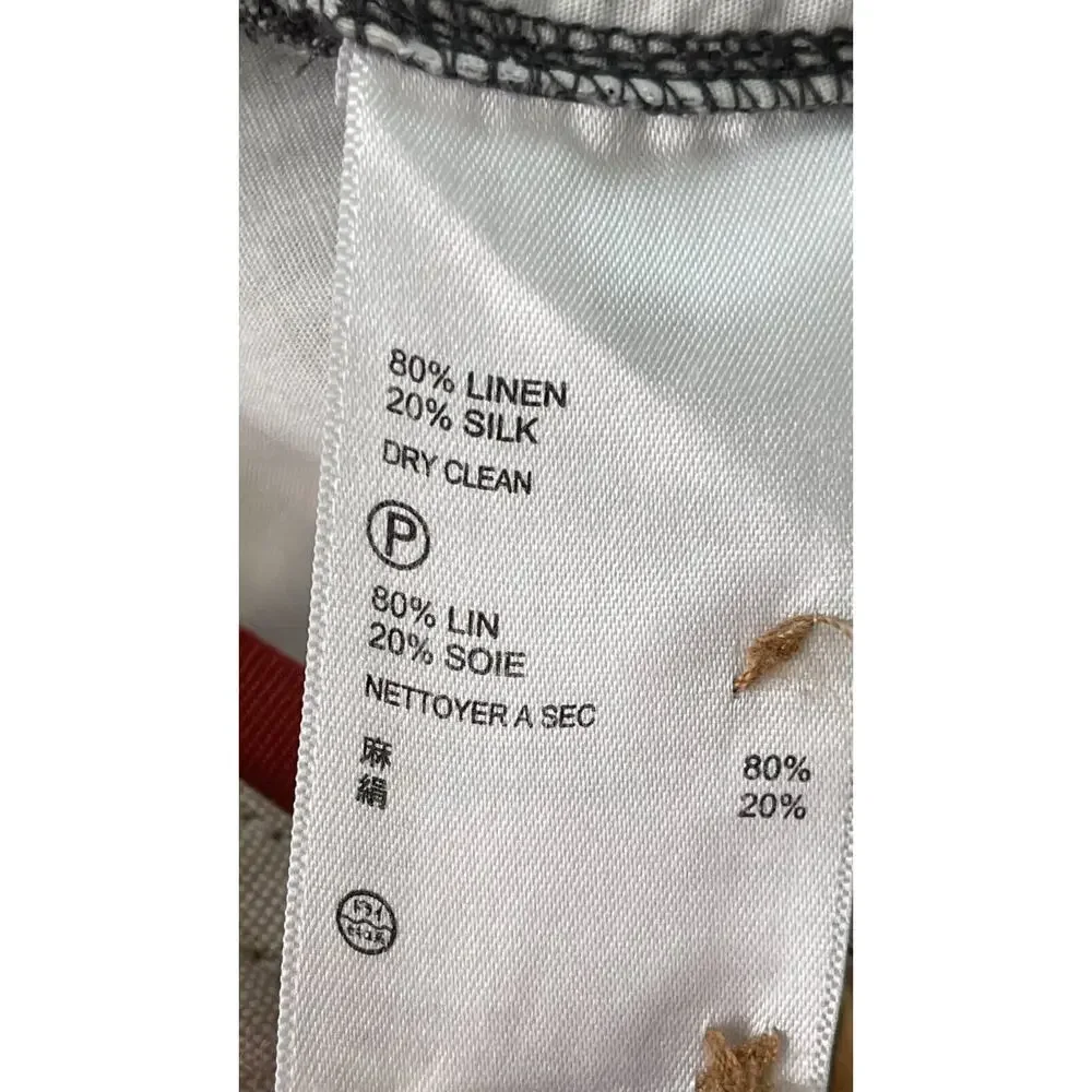 TOMMY BAHAMA Paradise Nation Checked Shorts Mens 38 Gray Black Linen Silk